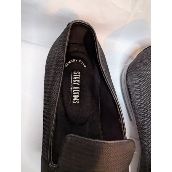 Stacy Adams Men’s Black Slip On Tazewell Loafers Sz 12 M Memory Foam Insoles - Picture 2 of 16